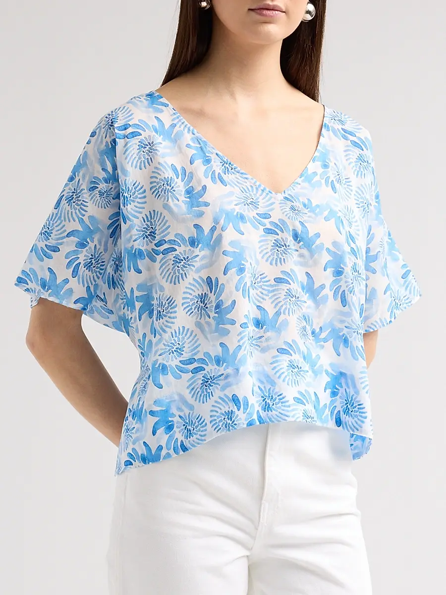 Ro's Garden Women's Salem Floral Cotton Top | Thumbnail 4 Ro's Garden Women's Salem Floral Cotton Top | Thumbnail 4