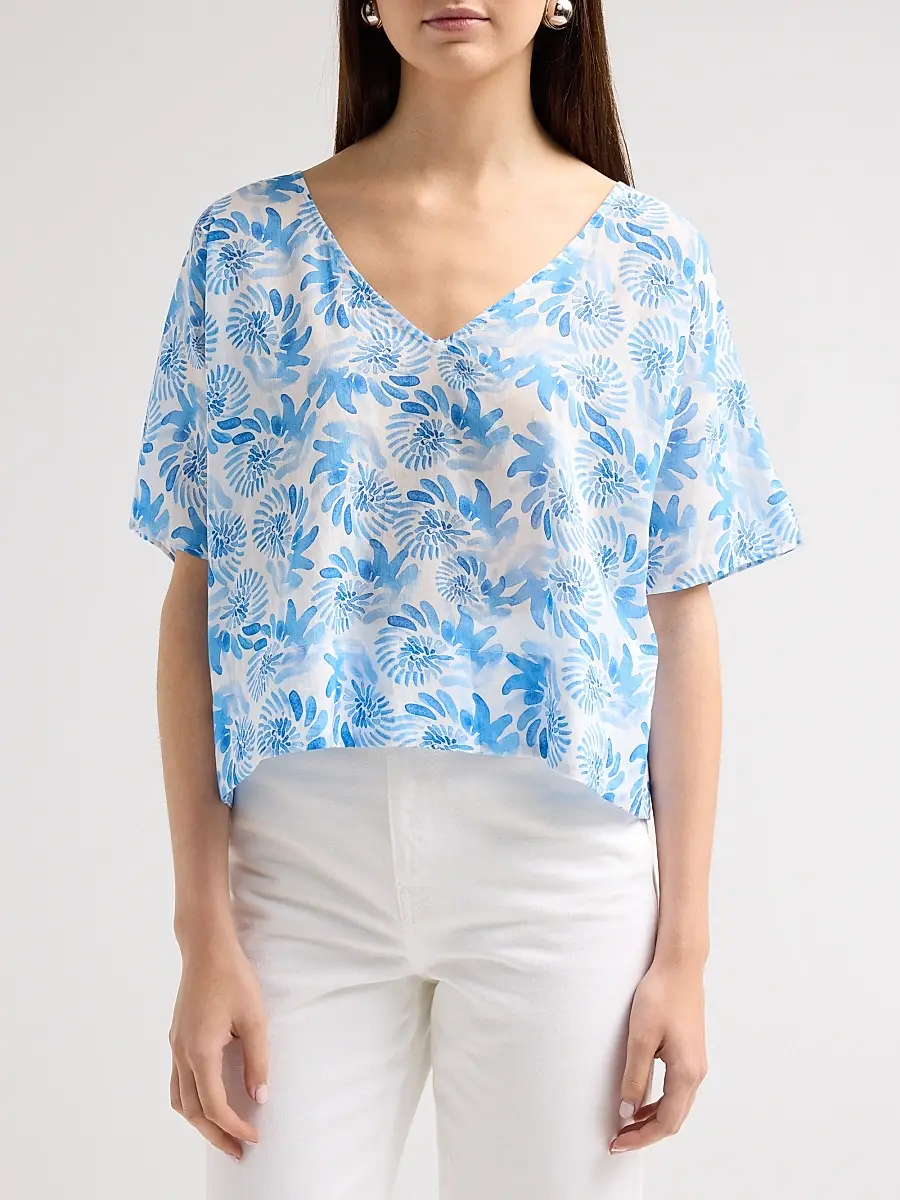Ro's Garden Women's Salem Floral Cotton Top | Thumbnail 5 Ro's Garden Women's Salem Floral Cotton Top | Thumbnail 5