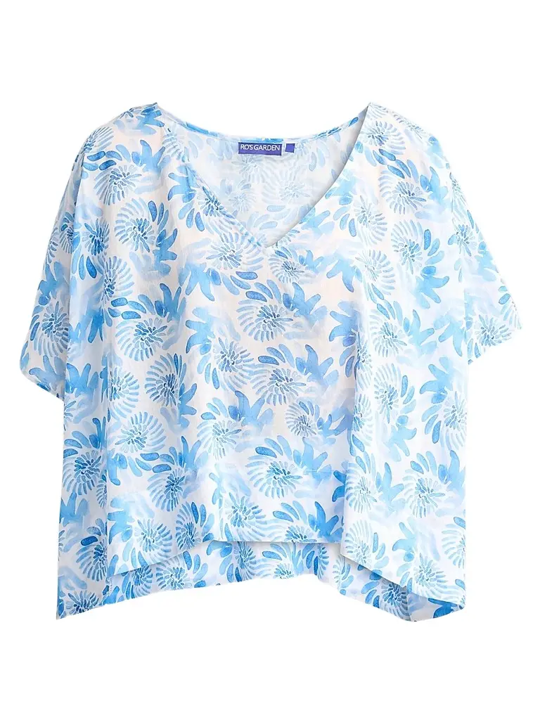 Ro's Garden Women's Salem Floral Cotton Top