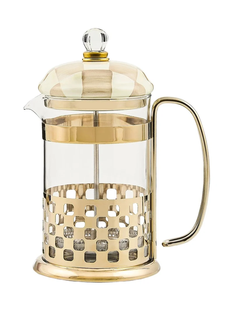 MacKenzie-Childs Mocha Check French Press