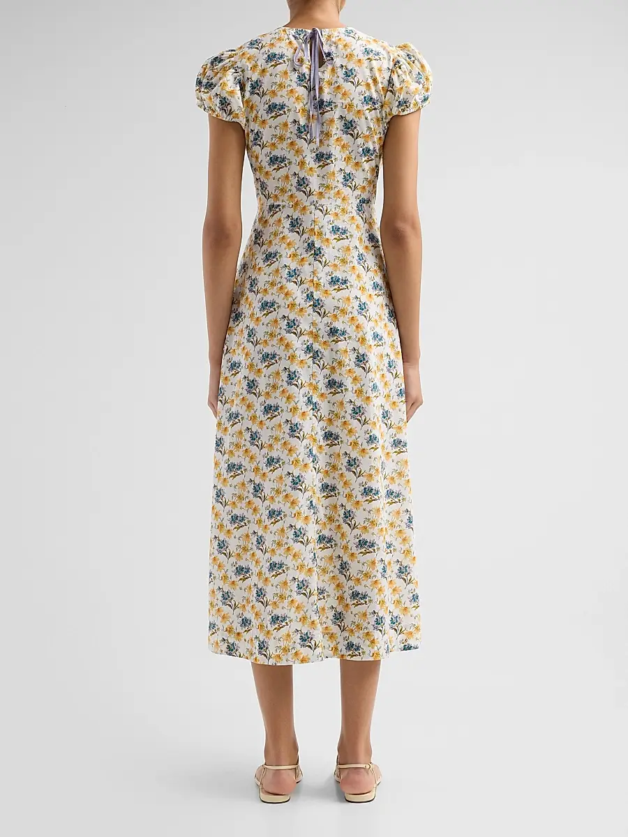 DÔEN Women's Rhodia Printed Midi Dress | Thumbnail 3 DÔEN Women's Rhodia Printed Midi Dress | Thumbnail 3