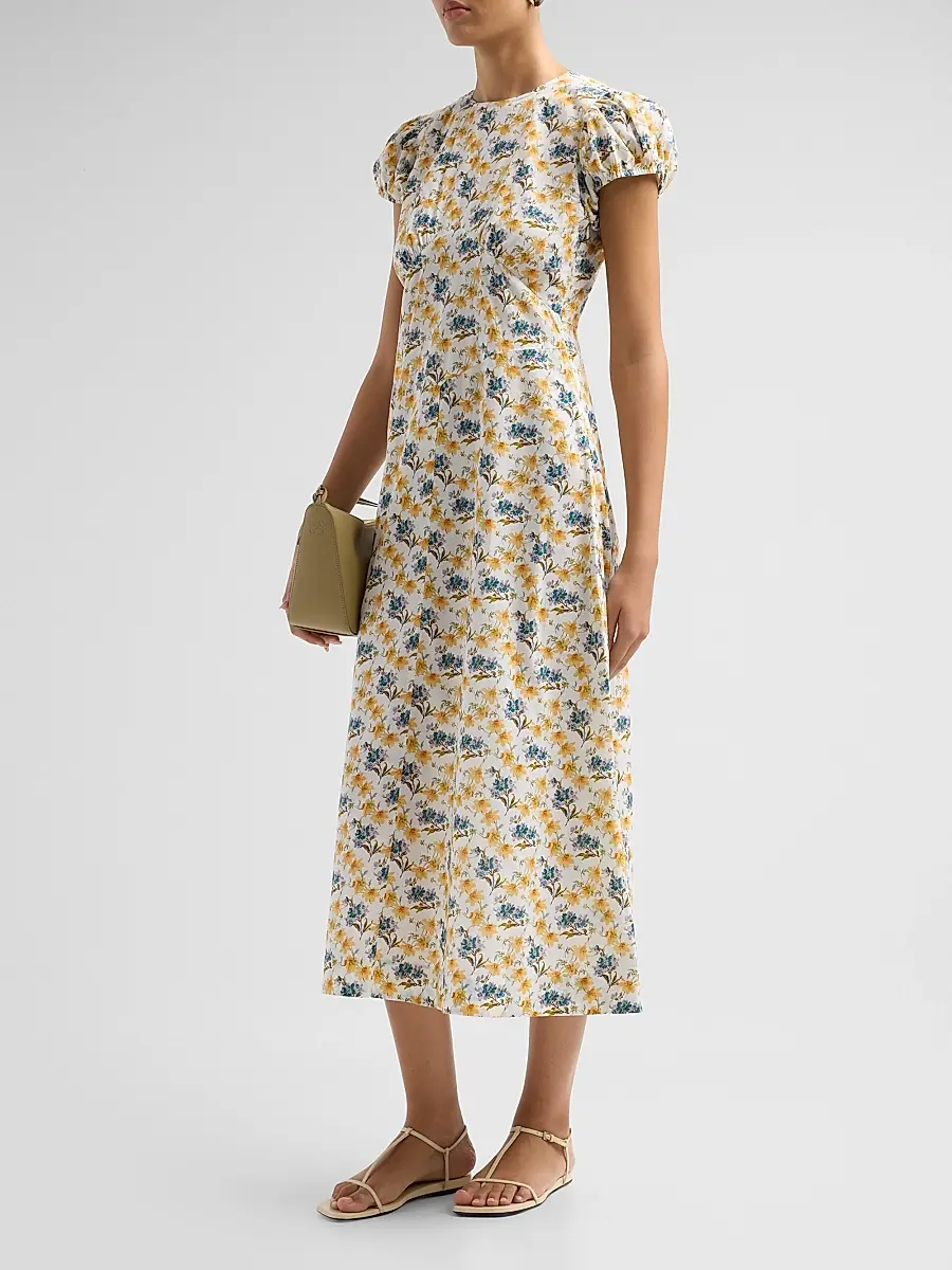 DÔEN Women's Rhodia Printed Midi Dress | Thumbnail 4 DÔEN Women's Rhodia Printed Midi Dress | Thumbnail 4