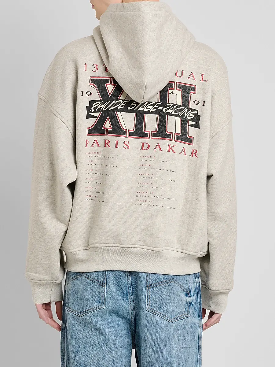 Rhude Men's Stage Racing Logo Cotton-Blend Hoodie | Thumbnail 3 Rhude Men's Stage Racing Logo Cotton-Blend Hoodie | Thumbnail 3