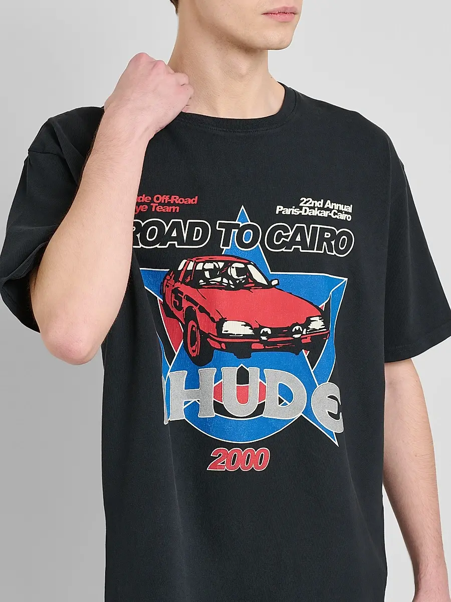 Rhude Men's Road To Cairo Graphic Cotton T-Shirt | Thumbnail 5