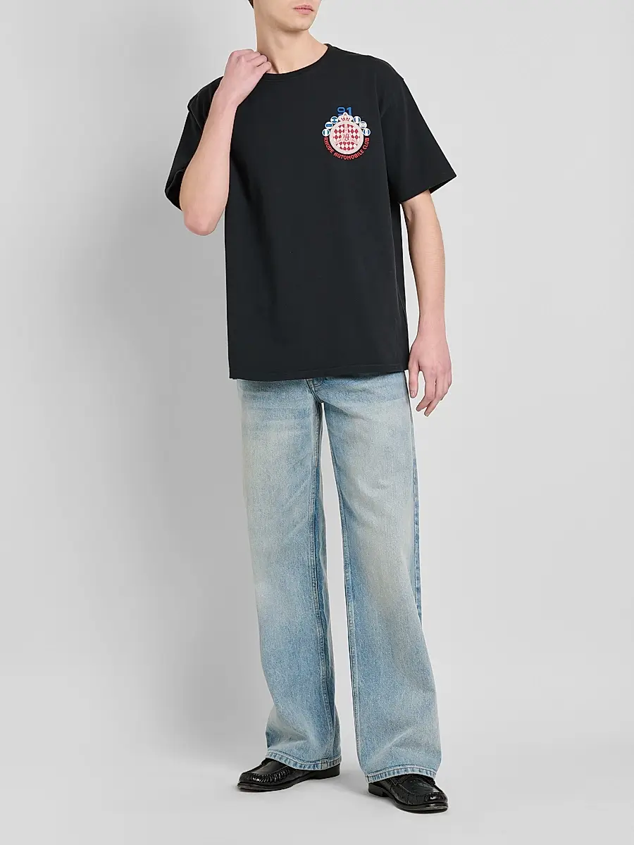 Rhude Men's Automobile Club Logo Cotton T-Shirt | Thumbnail 2