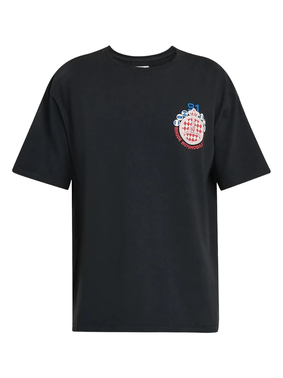 Rhude Men's Automobile Club Logo Cotton T-Shirt