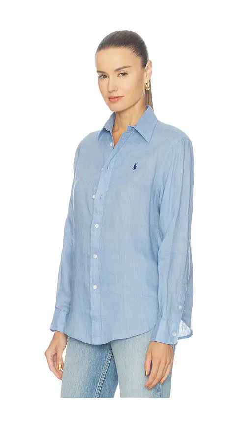 Polo Ralph Lauren Linen Long Sleeve Button Front Shirt | Thumbnail 2
