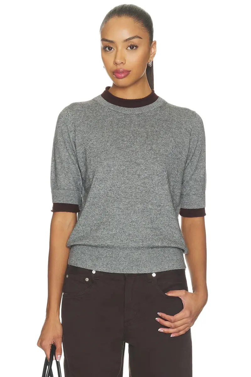 Elodie the Label Sloane Contrast Crew Neck Sweater