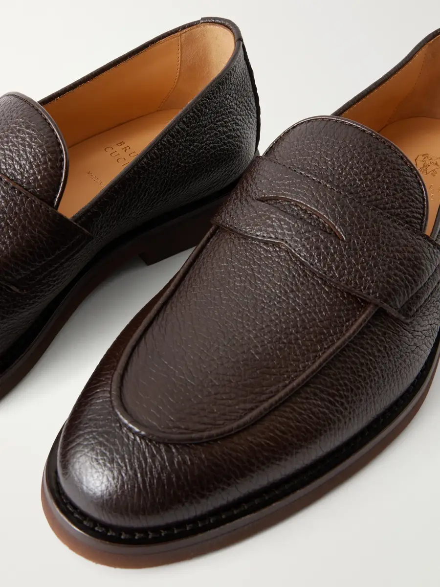Brunello Cucinelli Flex Full-Grain Leather Penny Loafers - Men | Thumbnail 5 Brunello Cucinelli Flex Full-Grain Leather Penny Loafers - Men | Thumbnail 5