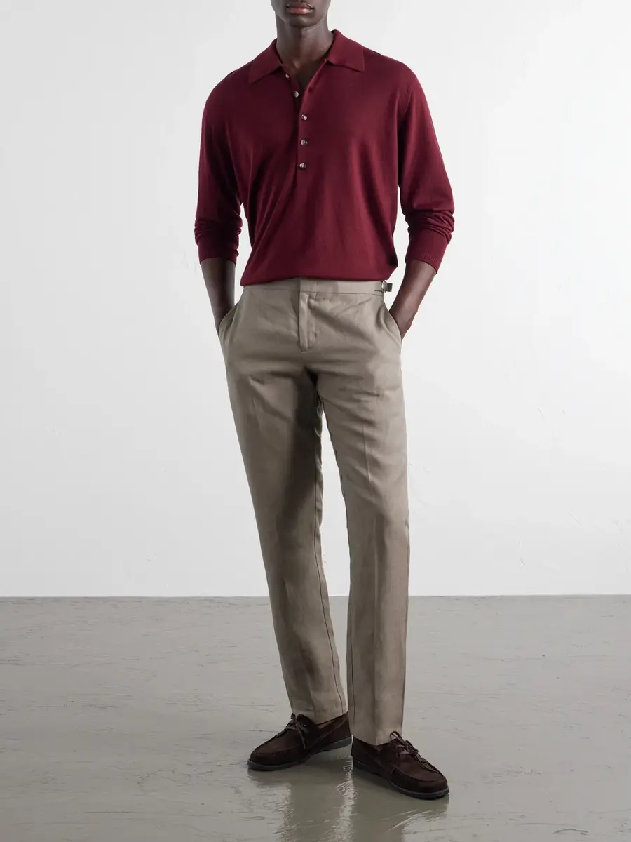 Orlebar Brown Griffon Straight-Leg Linen Trousers - Men | Thumbnail 2