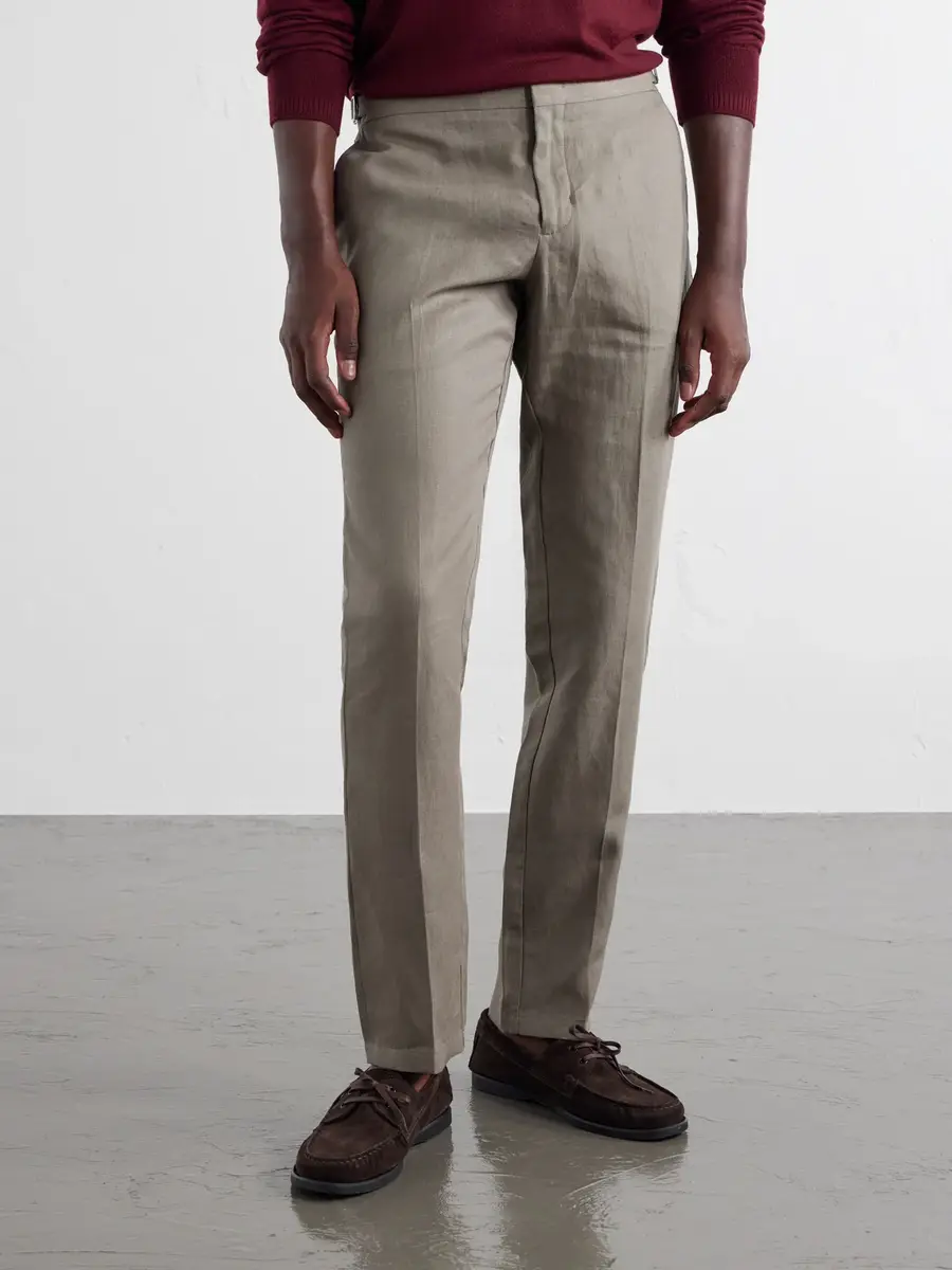 Orlebar Brown Griffon Straight-Leg Linen Trousers - Men | Thumbnail 3