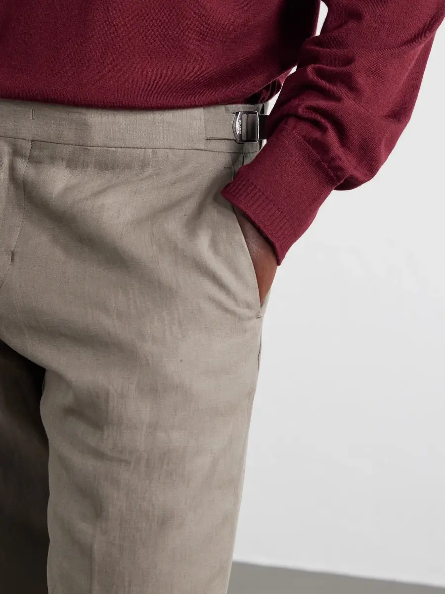 Orlebar Brown Griffon Straight-Leg Linen Trousers - Men | Thumbnail 5