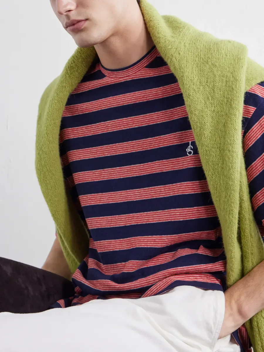 Jil Sander Striped Cotton-Jersey T-Shirt - Men | Thumbnail 5 Jil Sander Striped Cotton-Jersey T-Shirt - Men | Thumbnail 5
