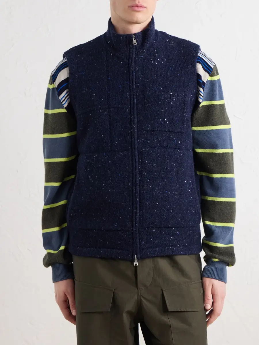 Inis Meáin Lifeline Wool and Cashmere-Blend Gilet - Men | Thumbnail 3