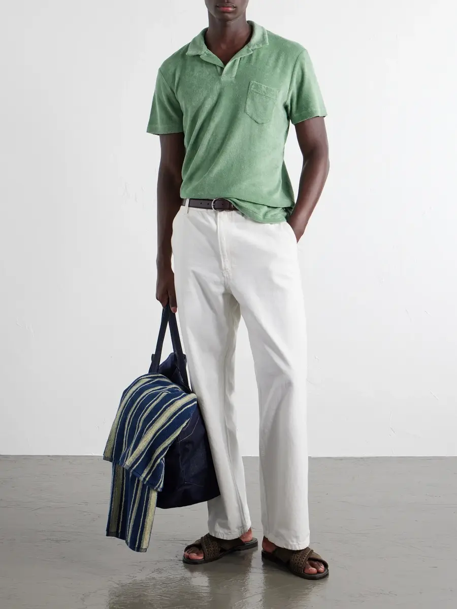 Orlebar Brown Terry Cotton-Terry Polo Shirt - Men | Thumbnail 2