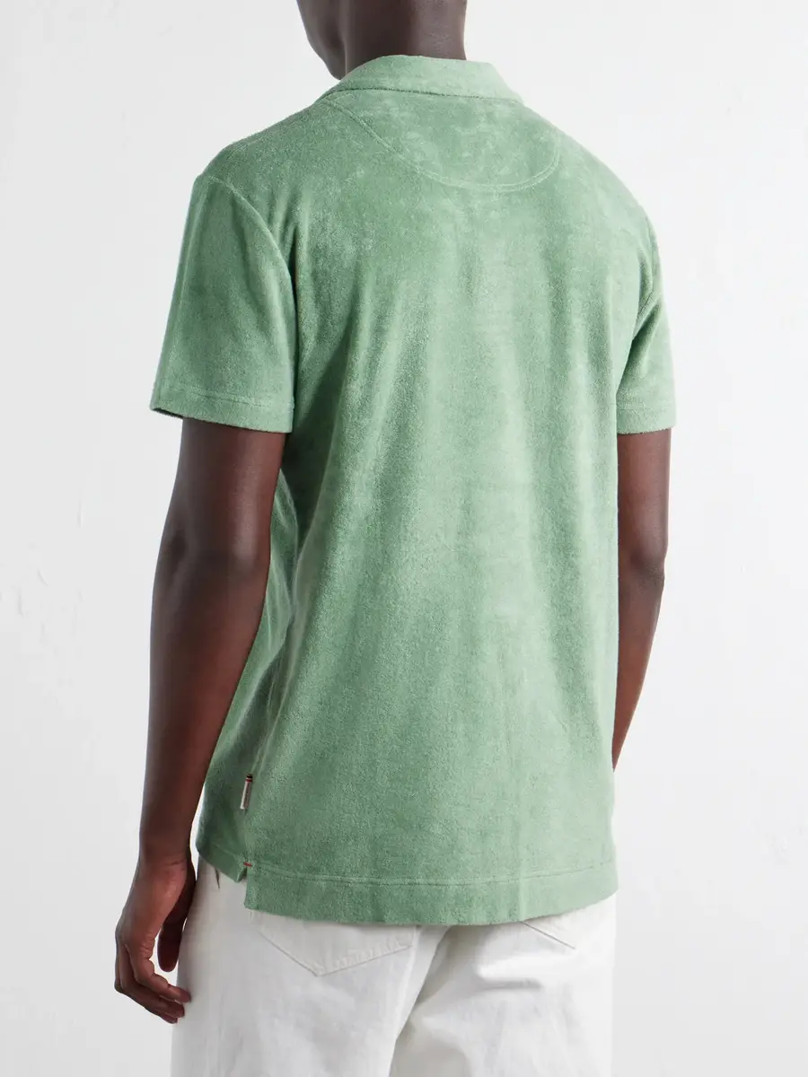 Orlebar Brown Terry Cotton-Terry Polo Shirt - Men | Thumbnail 4