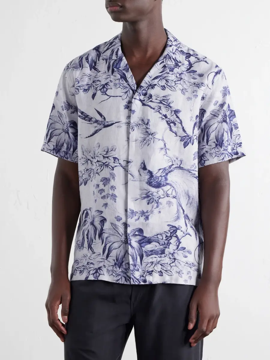 Orlebar Brown Maitan Camp-Collar Printed Linen Shirt - Men | Thumbnail 3 Orlebar Brown Maitan Camp-Collar Printed Linen Shirt - Men | Thumbnail 3