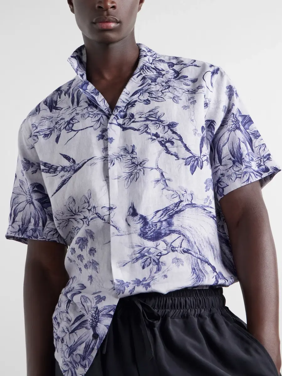 Orlebar Brown Maitan Camp-Collar Printed Linen Shirt - Men | Thumbnail 5 Orlebar Brown Maitan Camp-Collar Printed Linen Shirt - Men | Thumbnail 5