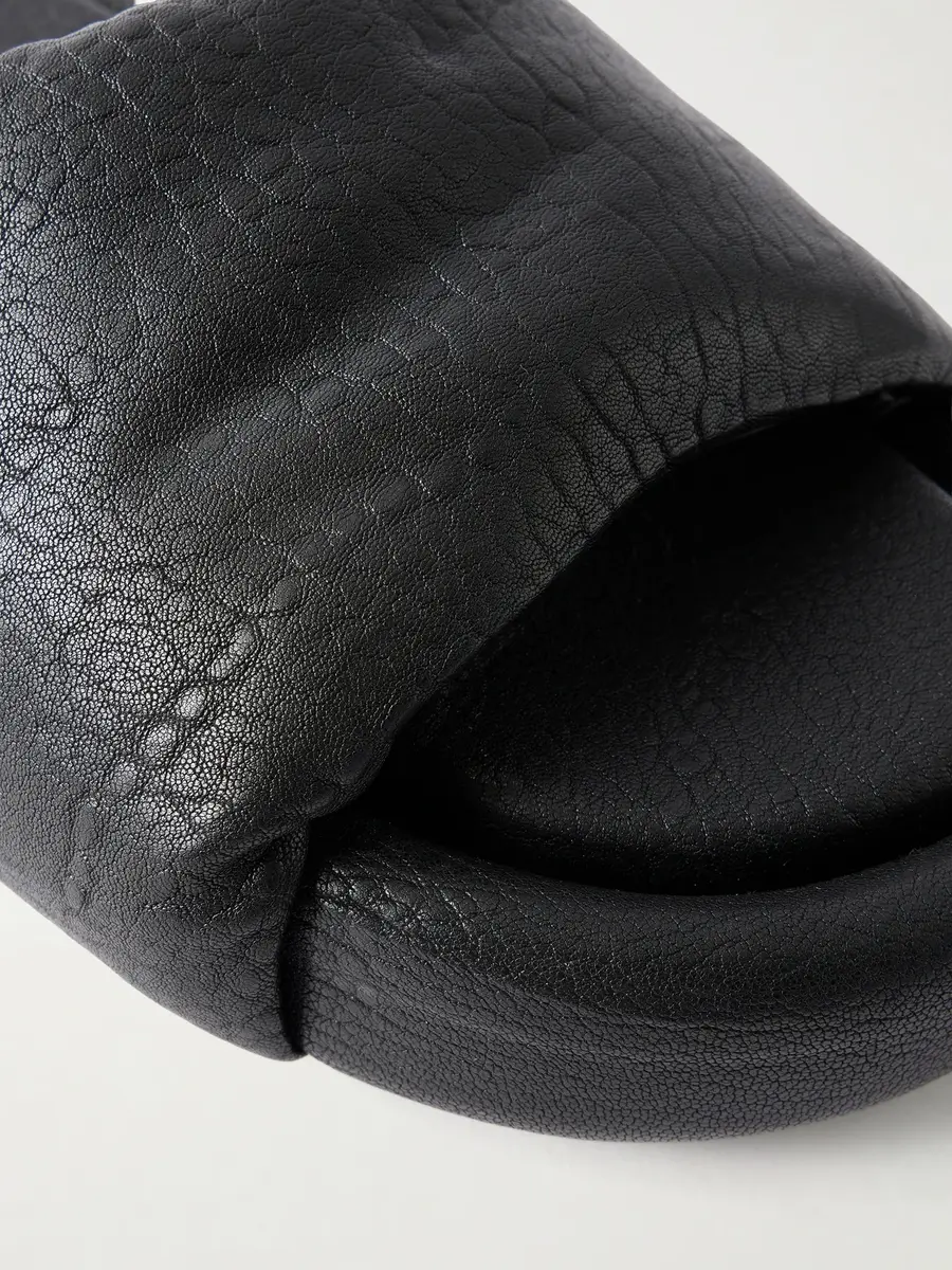 Rick Owens Chancla Full-Grained Leather Slides - Men | Thumbnail 4 Rick Owens Chancla Full-Grained Leather Slides - Men | Thumbnail 4