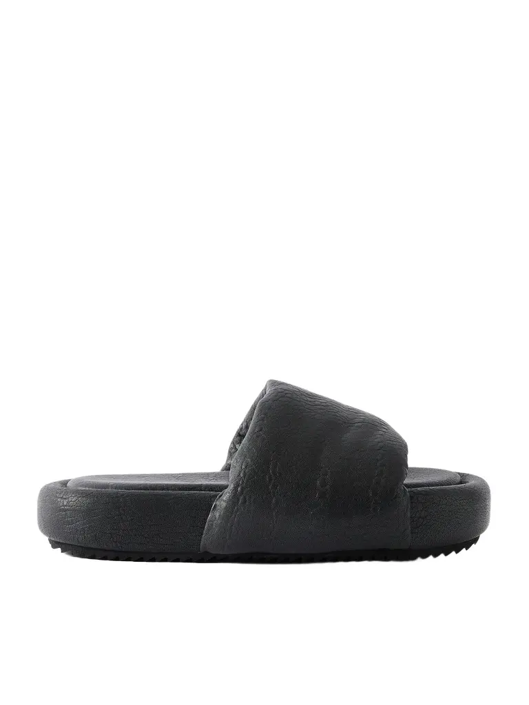 Rick Owens Chancla Full-Grained Leather Slides - Men | Image 1 Rick Owens Chancla Full-Grained Leather Slides - Men | Image 1