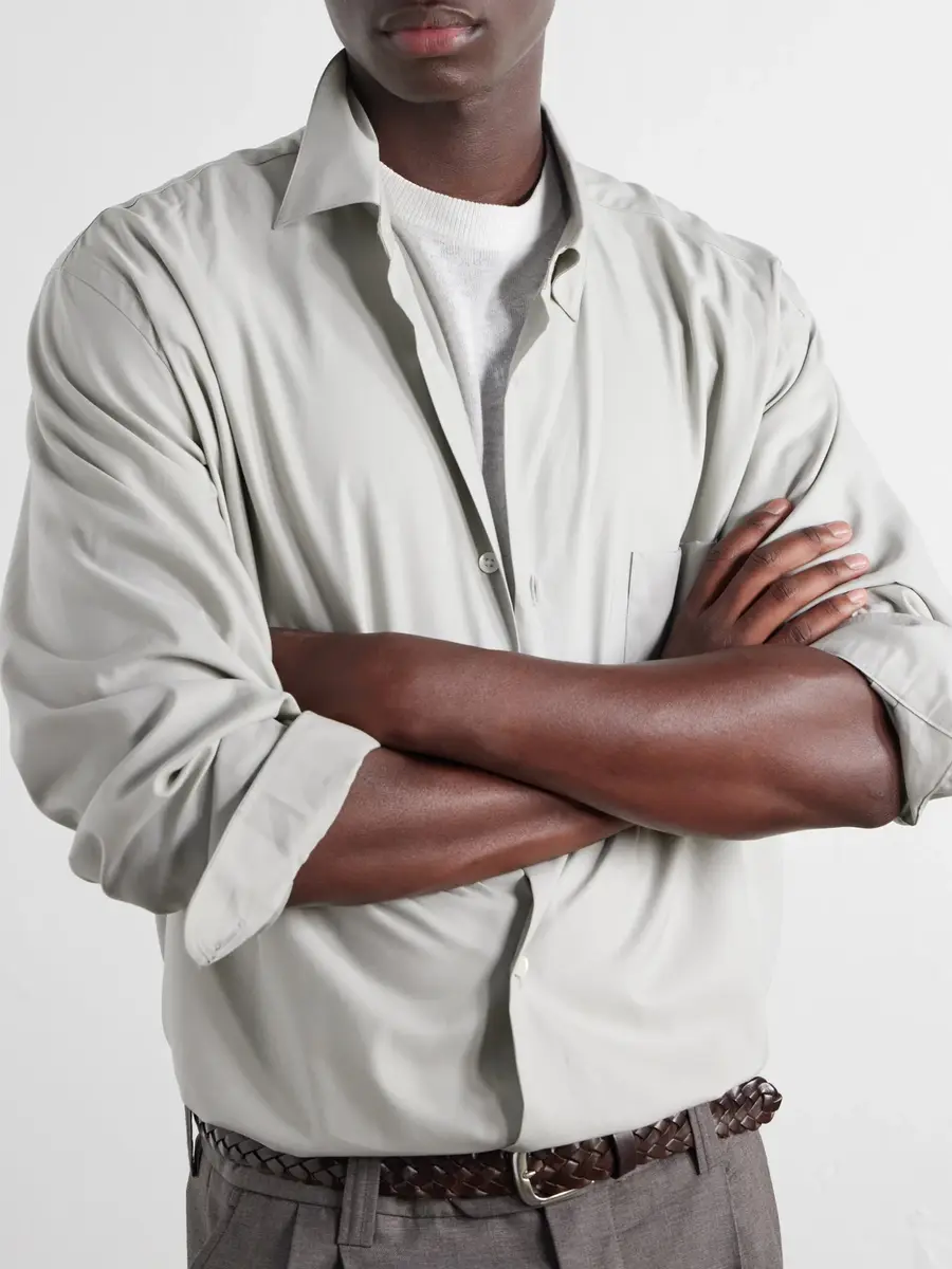 ssstein Cotton-Satin Shirt - Men | Thumbnail 5 ssstein Cotton-Satin Shirt - Men | Thumbnail 5