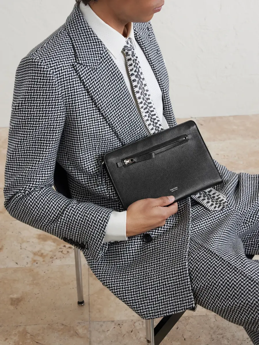 Tom Ford Victor Full-Grain Leather Pouch - Men | Thumbnail 3