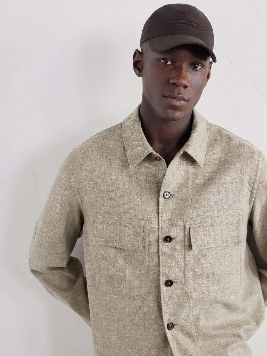 Zegna Oasi Logo-embellished Linen Cap - Men | Thumbnail 2 Zegna Oasi Logo-embellished Linen Cap - Men | Thumbnail 2