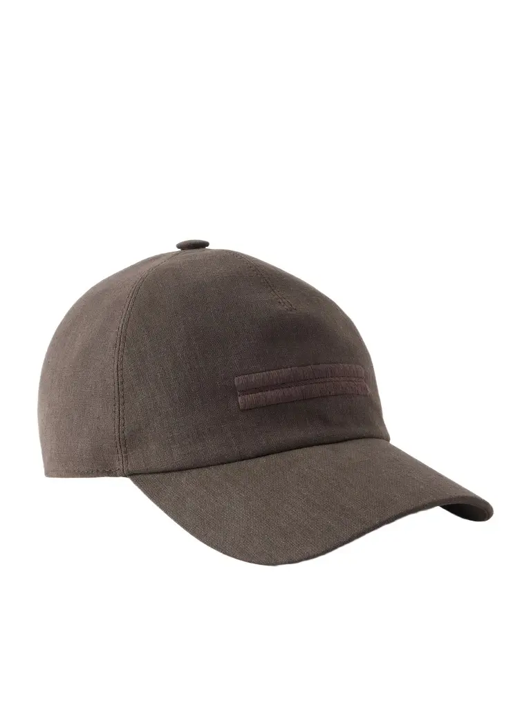 Zegna Oasi Logo-embellished Linen Cap - Men | Image 1 Zegna Oasi Logo-embellished Linen Cap - Men | Image 1