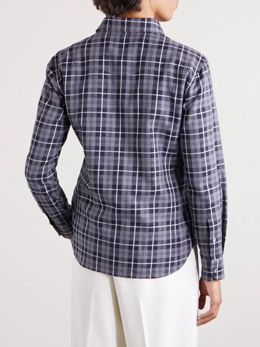 Tom Ford Checked Cotton-Twill Shirt - Men | Thumbnail 4 Tom Ford Checked Cotton-Twill Shirt - Men | Thumbnail 4