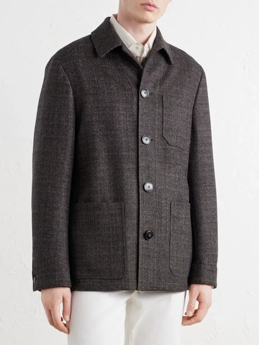Canali Wool and Cashmere-Blend Overshirt - Men | Thumbnail 3