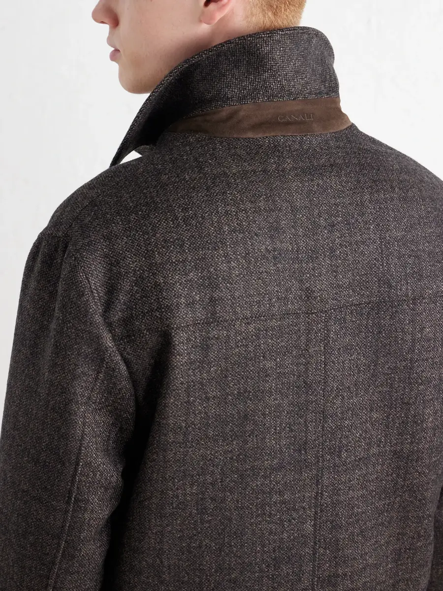 Canali Wool and Cashmere-Blend Overshirt - Men | Thumbnail 5