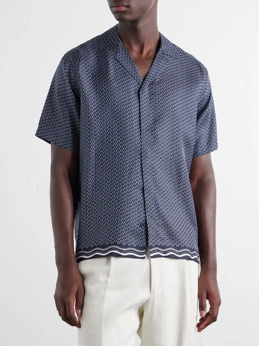 Orlebar Brown Maitan Camp-Collar Printed Silk-Satin Shirt - Men | Thumbnail 3 Orlebar Brown Maitan Camp-Collar Printed Silk-Satin Shirt - Men | Thumbnail 3