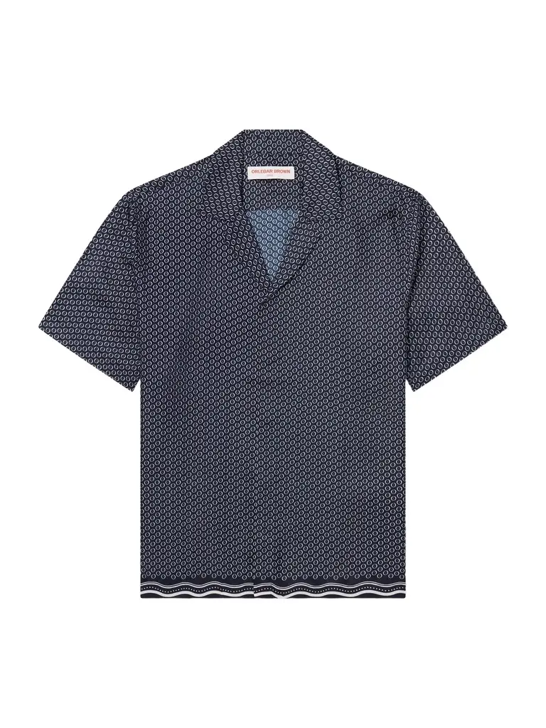 Orlebar Brown Maitan Camp-Collar Printed Silk-Satin Shirt - Men | Image 1 Orlebar Brown Maitan Camp-Collar Printed Silk-Satin Shirt - Men | Image 1