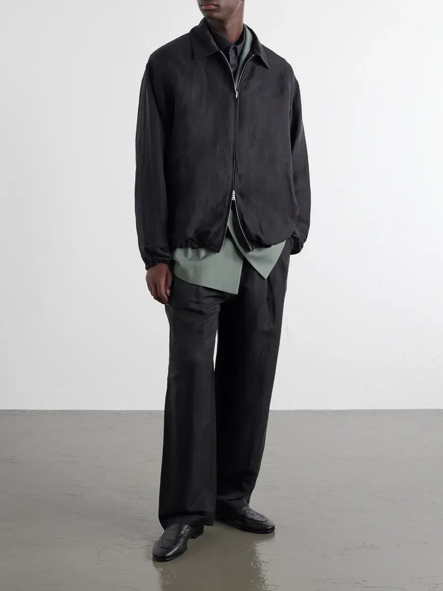 ssstein Linen and Silk-Blend Satin Blouson Jacket - Men | Thumbnail 2 ssstein Linen and Silk-Blend Satin Blouson Jacket - Men | Thumbnail 2