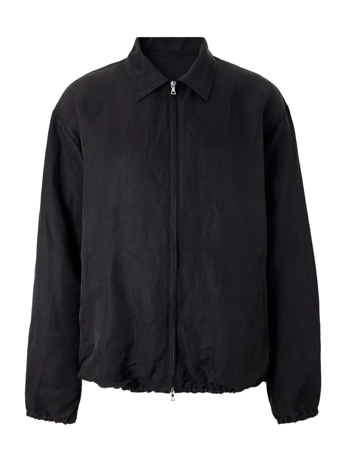 Linen and Silk-Blend Satin Blouson Jacket - Men Linen and Silk-Blend Satin Blouson Jacket - Men