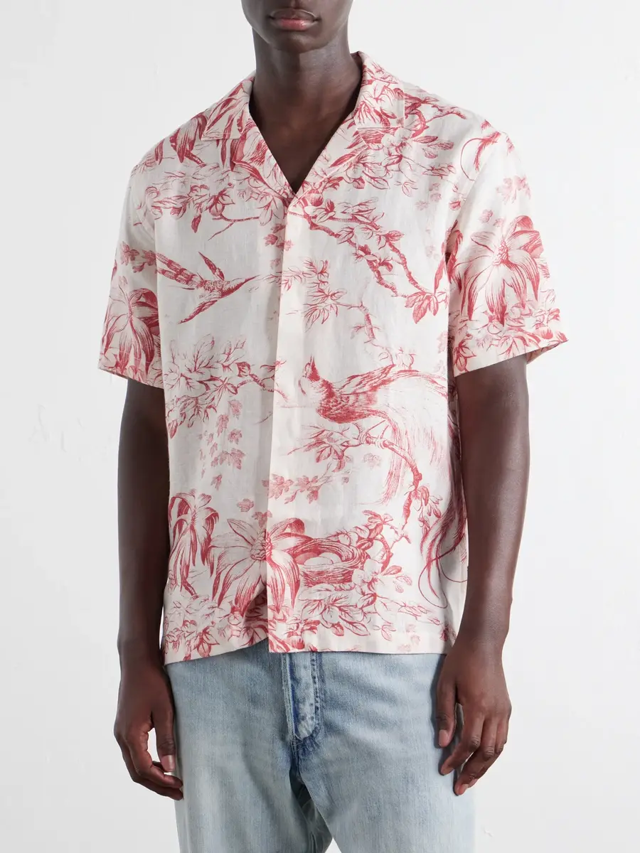 Orlebar Brown Maitan Camp-Collar Printed Linen Shirt - Men | Thumbnail 3 Orlebar Brown Maitan Camp-Collar Printed Linen Shirt - Men | Thumbnail 3