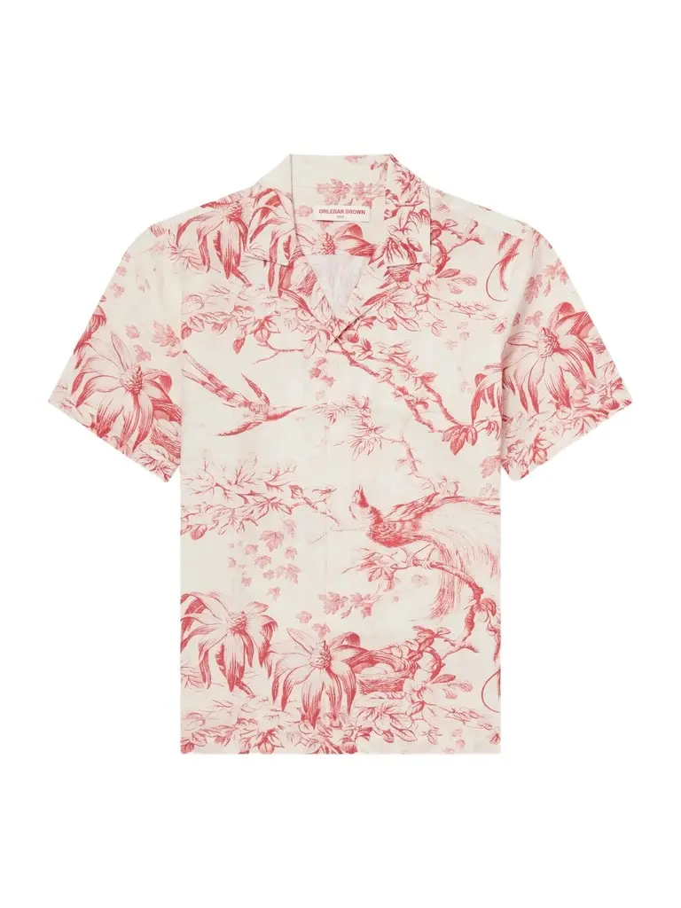 Orlebar Brown Maitan Camp-Collar Printed Linen Shirt - Men | Image 1 Orlebar Brown Maitan Camp-Collar Printed Linen Shirt - Men | Image 1