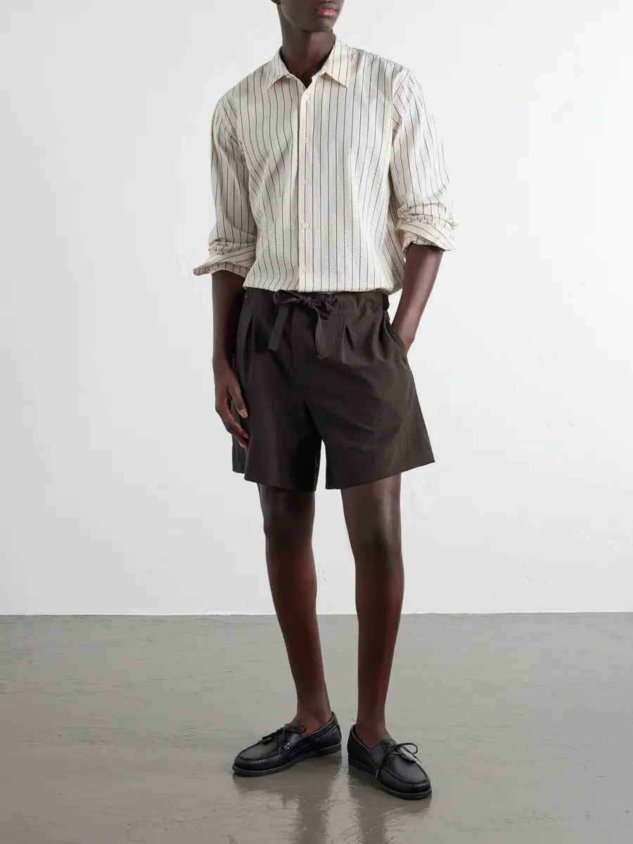 Orlebar Brown Justin Striped Cotton-Seersucker Shirt - Men | Thumbnail 2 Orlebar Brown Justin Striped Cotton-Seersucker Shirt - Men | Thumbnail 2