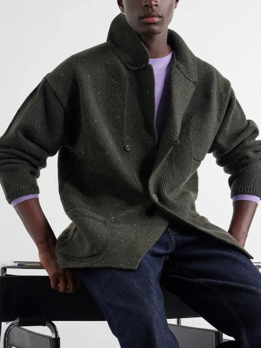Inis Meáin Wool and Cashmere-Blend Cardigan - Men | Thumbnail 5