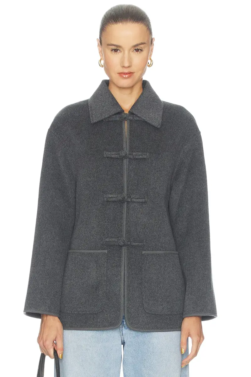 Double Faced Wool Pankou Closure Jacket Double Faced Wool Pankou Closure Jacket