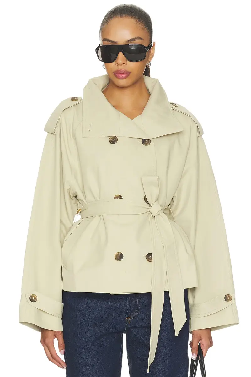 Elodie the Label Saint Cropped Trench Jacket
