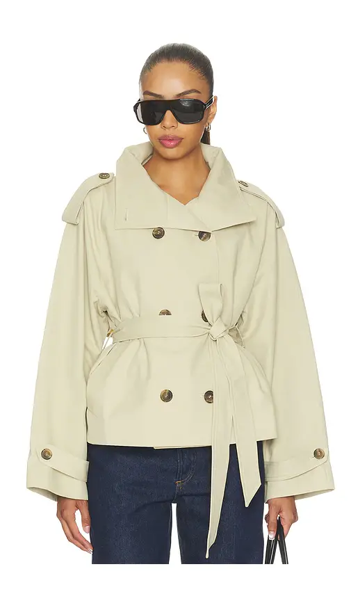 Elodie the Label Saint Cropped Trench Jacket | Image 1 Elodie the Label Saint Cropped Trench Jacket | Image 1
