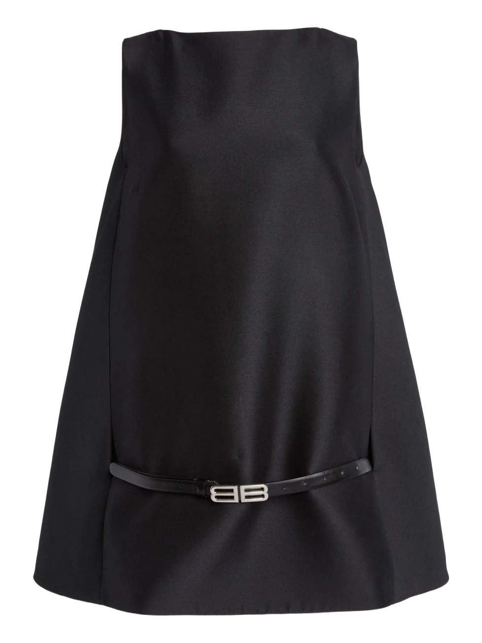 Belted Wool-Silk Mini Dress Belted Wool-Silk Mini Dress