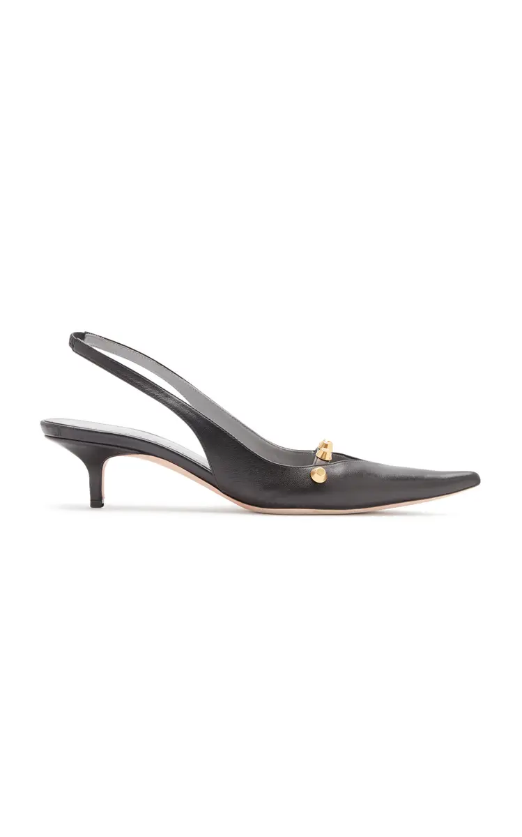 Midnight City Slingback Leather Pumps Midnight City Slingback Leather Pumps