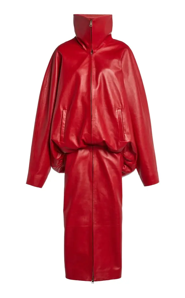 Balenciaga Round Leather Coat