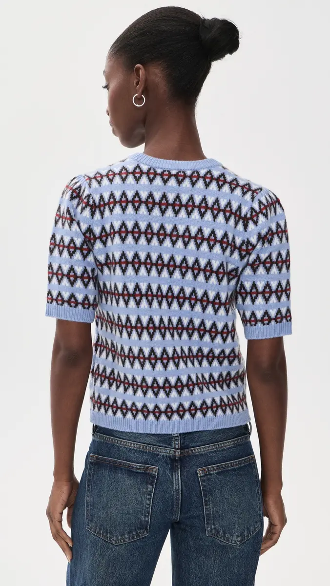 Frame The Cashmere Crew Short Sleeve Sweater | Thumbnail 3 Frame The Cashmere Crew Short Sleeve Sweater | Thumbnail 3