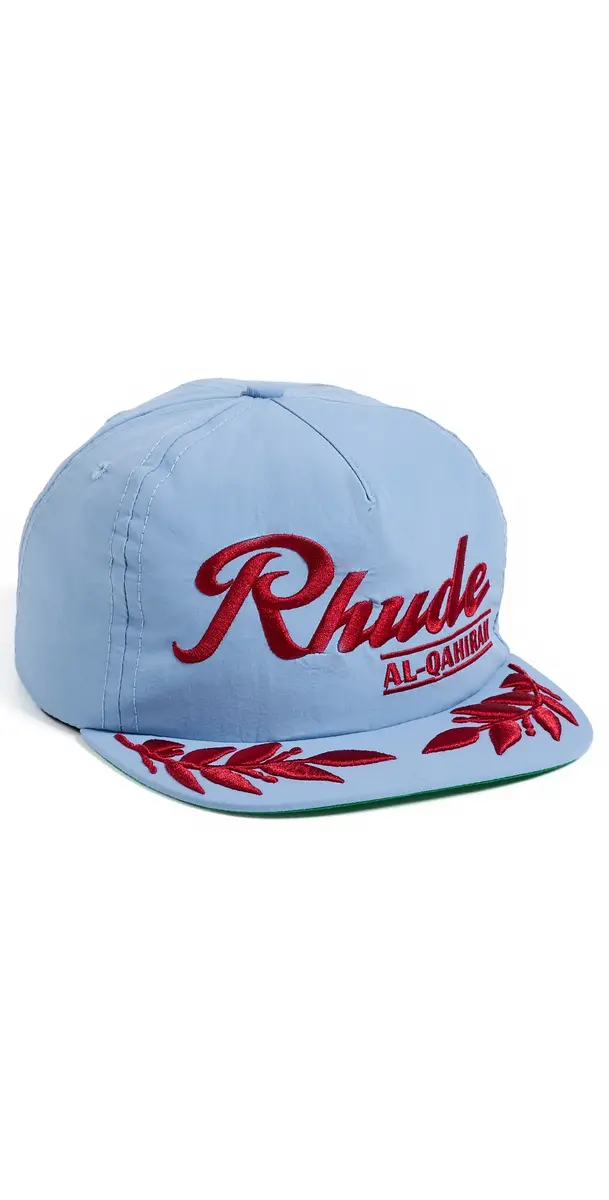 Rhude Al-Qahirah Souvenir Hat Baby Blue/Red One Size | Image 1 Rhude Al-Qahirah Souvenir Hat Baby Blue/Red One Size | Image 1