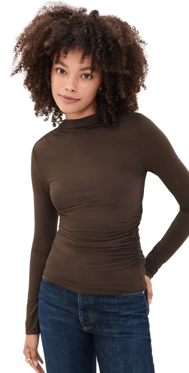 RAILS Joelle Ruched Tee Espresso | Image 1 RAILS Joelle Ruched Tee Espresso | Image 1