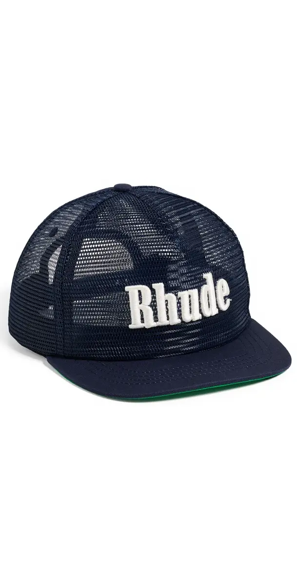 Rhude Logo Mesh Hat Navy / White One Size | Image 1 Rhude Logo Mesh Hat Navy / White One Size | Image 1
