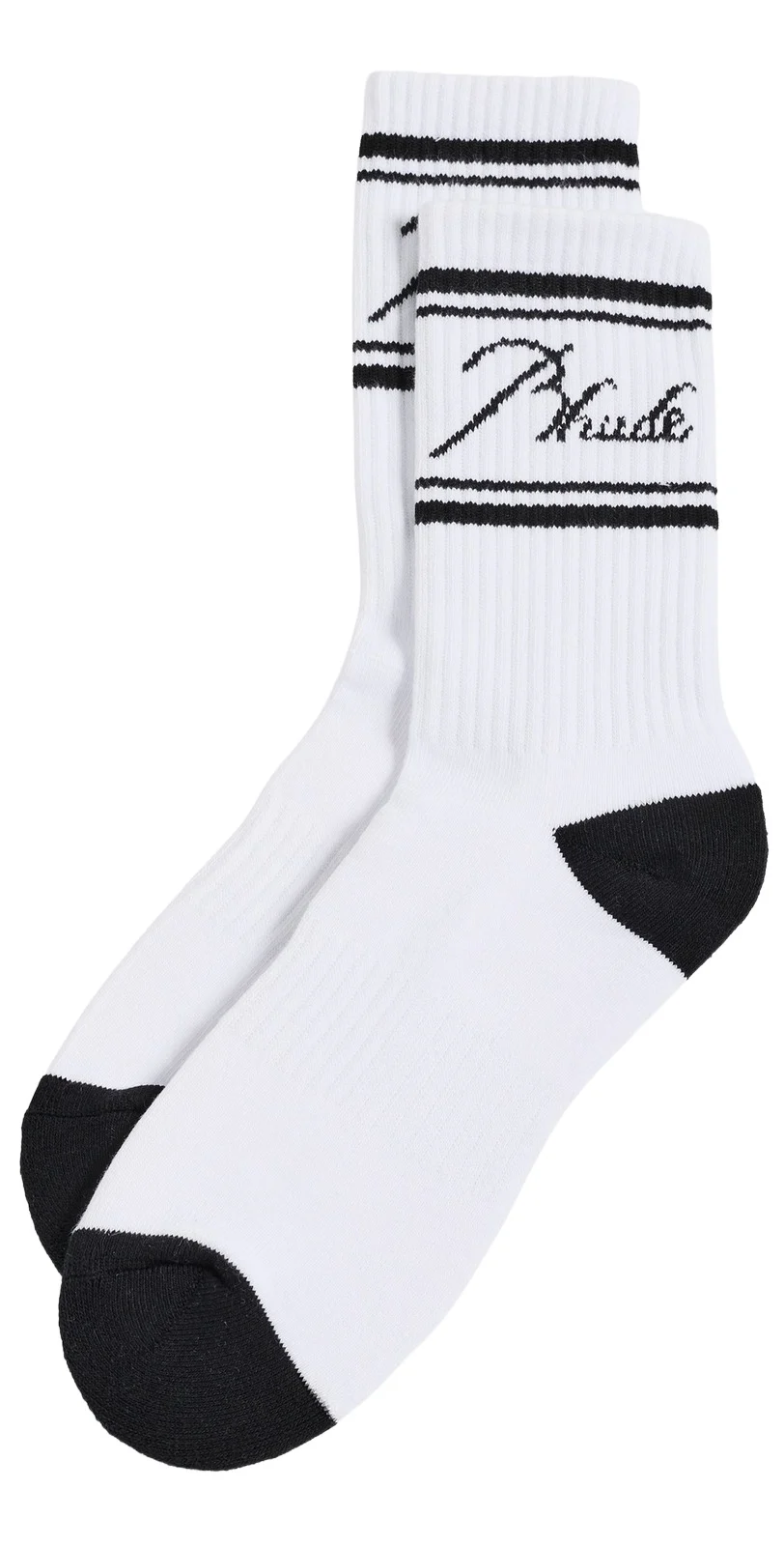 Rhude Contrast Script Logo Socks
